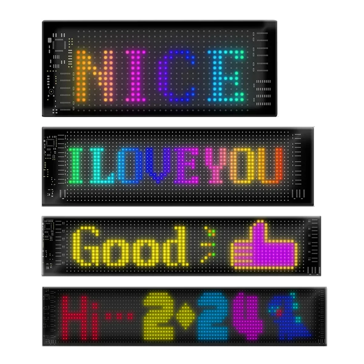 App Control Led Matrix Panel Flexible Pixel Panels Diy Light Programmable Smart Bluetooth Usb Powered Rgb Indoor Display For Car