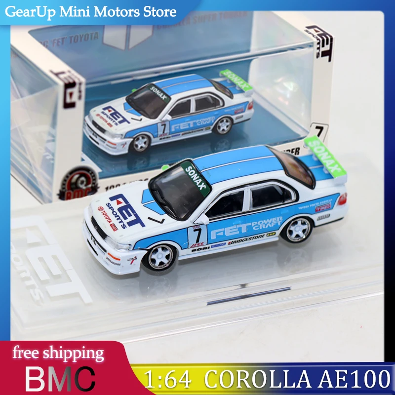 

BMC 1:64 Toyota Corolla AE100 1994 JTCC 'FET' Super Tourer #7 Malaysia Expo Exclusive Diecast Model Carrera Rally Car Model Toys