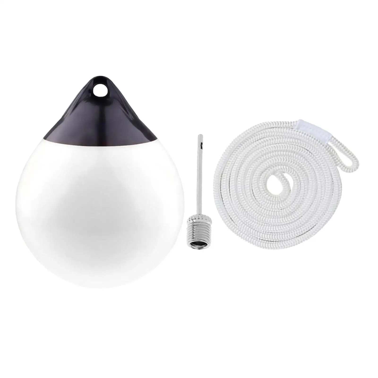Boat Fender Ball with Inflatable Pin 10x12 inch Anti Collision Dock Edge Protection Swim Buoy for Boat Dock Fishing Accessories