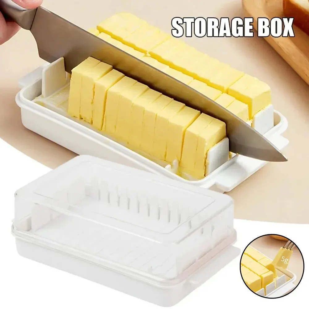 Butter Cutting Storage Box Transparent Large-capacity Low-temperature Resistant Refrigerator Storage Cheese Fresh-keeping Box