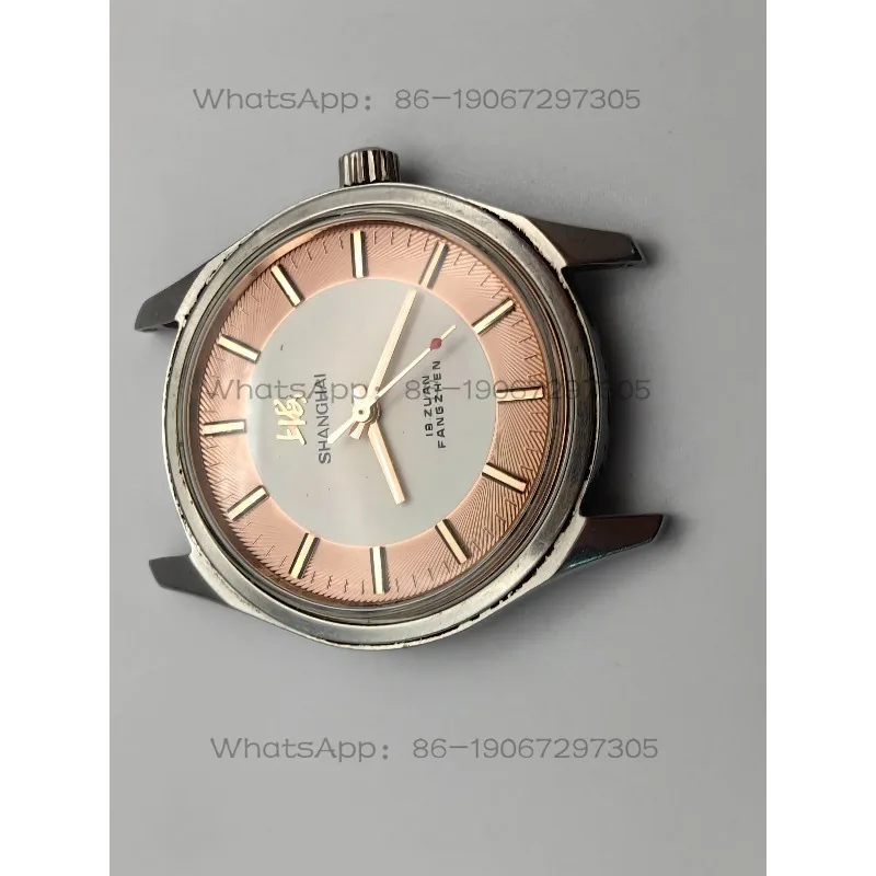 

Old Shanghai 7120 Movement Watch Rose Gold Plate Men's Edition Mechanical Manual Strip Nostalgic Collection 36mm