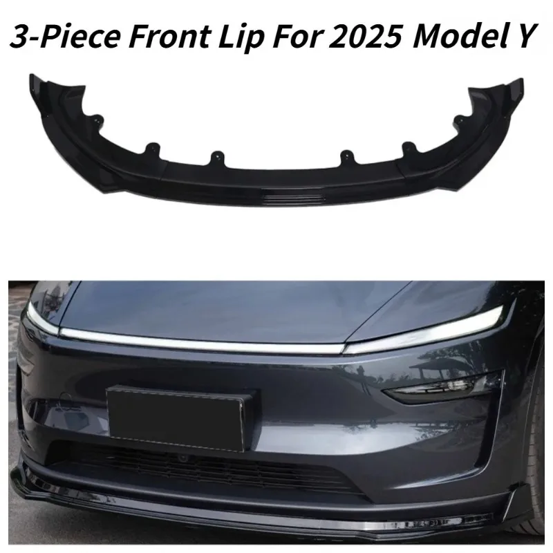 

For Tesla Model Y 2025 Facelift Front Bumper Lip Splitter Body Kit Protective Trim Exterior Decoration Modification Accessories