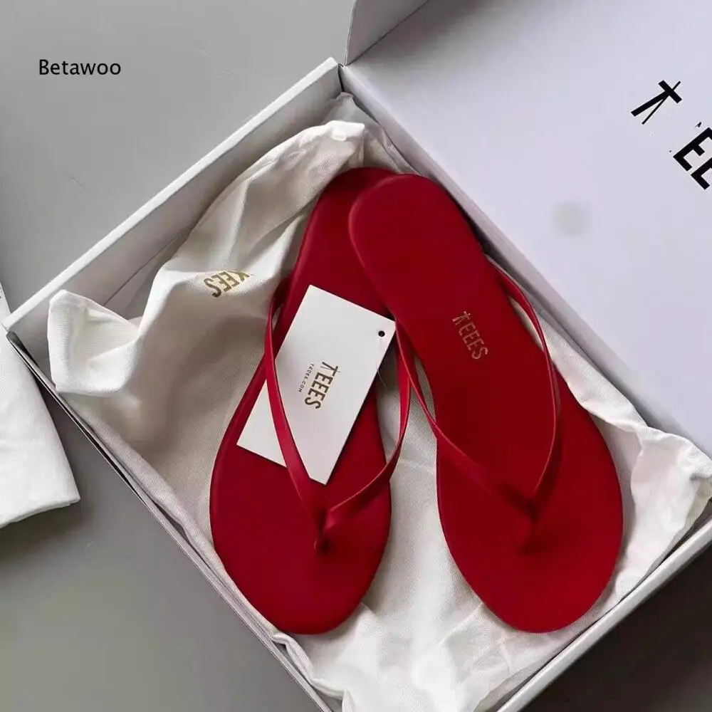 Minimalistische Damen-Flip-Flops in Unifarben mit Rutschfester Sohle für den Sommer