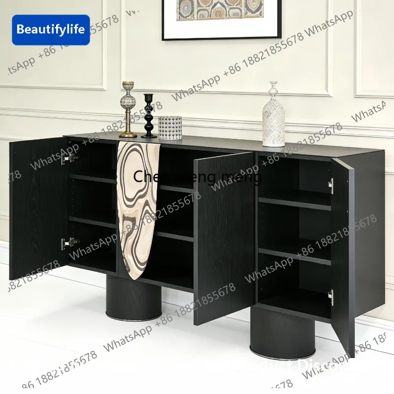 CC78 Medieval lacquer dining side cabinet porch art printing decorative cabinet bedroom storage locker