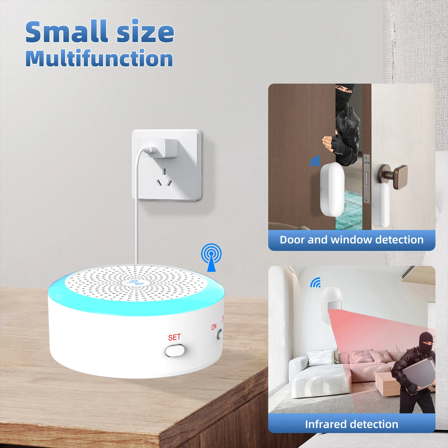 สัญญาณเตือนไซเรนอัจฉริยะสําหรับการรักษาความปลอดภัยภายในบ้าน