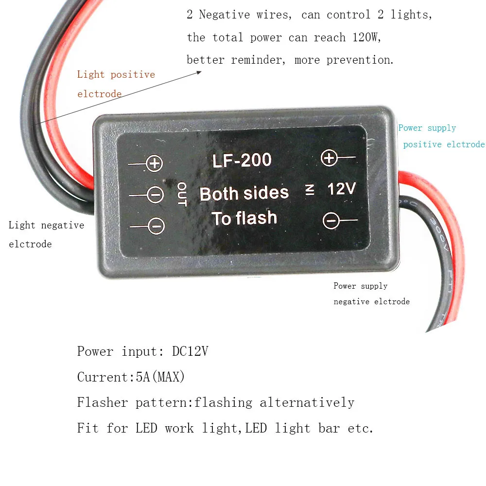 1pcs Flash Strobe Controller Flasher Module for LED Work Light Bar LF-200