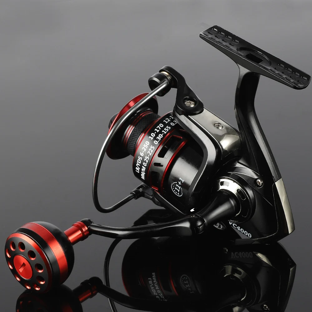 VC 1000-7000 Series Spinning Fishing Reel 10KG Max Drag Metal Spool CNC Rocker 5.2:1 Gear Ratio Spinning Reel Fishing Tackles