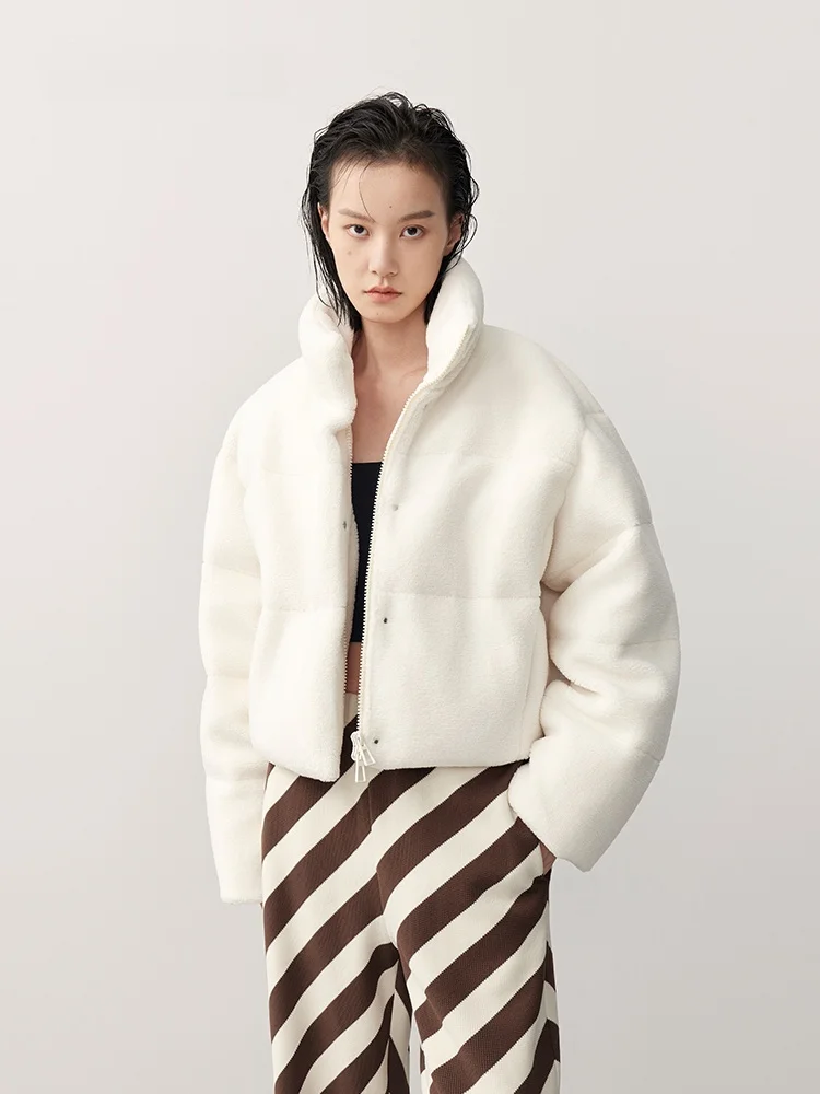 

Зимняя новинка XMOOM: пуховик свободного кроя с воротником-стойкой, наполнитель из полиэфирного волокна, однотонный, для повседневной носки