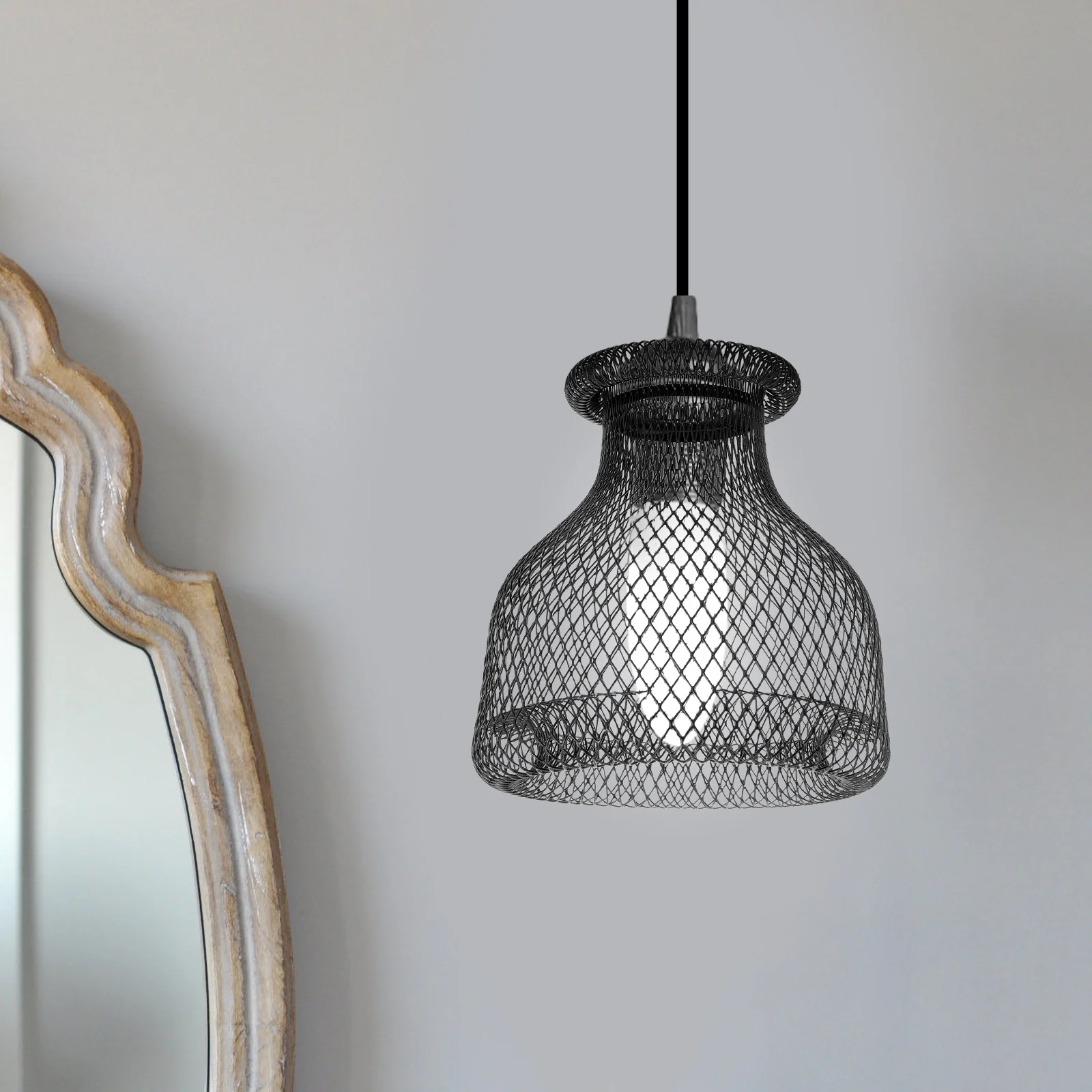 

Metal Lampshade Retro Mesh Surface Durable Lightweight Suitable for Pendant Lamp Wall Lamp Chandelier Replacement Decorative