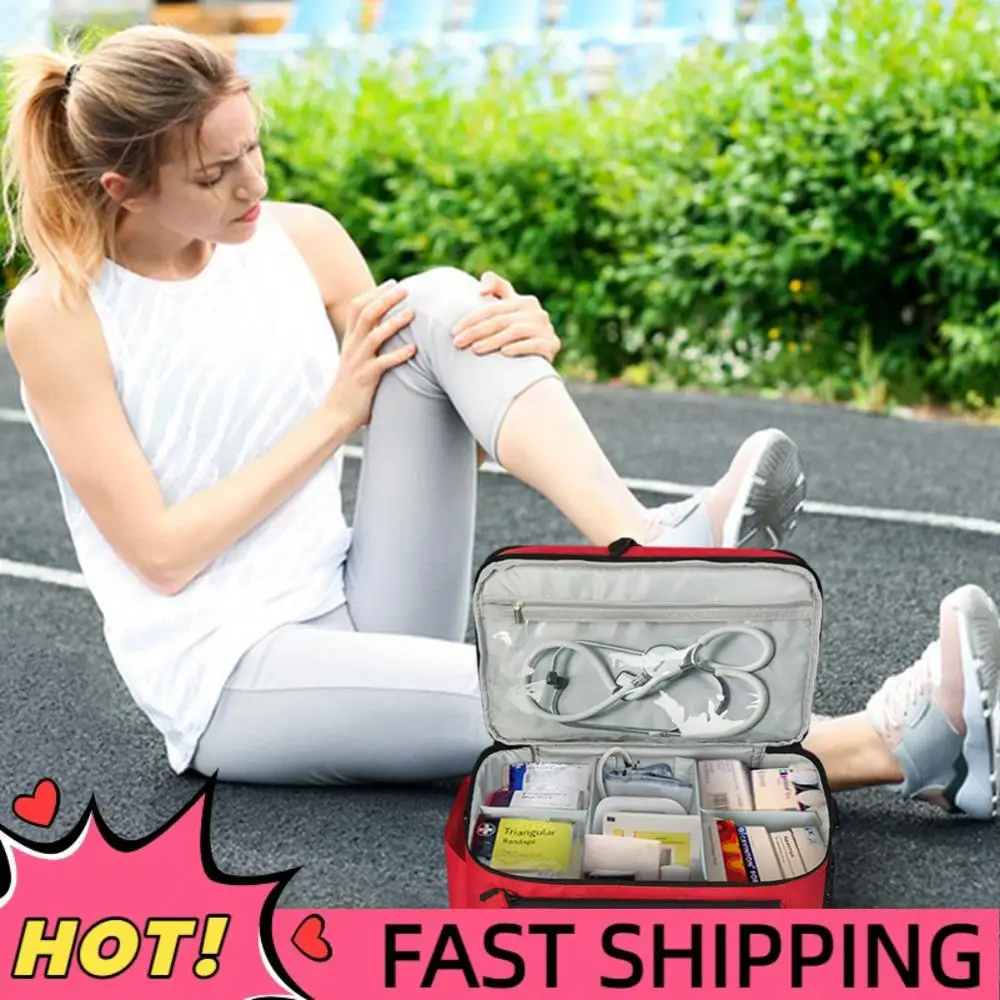 

Travel Medicine Bag with Lockable Zippers Pill Bottle Organizer Travel Emergency Kit Medication Travel Case for Home and Travel