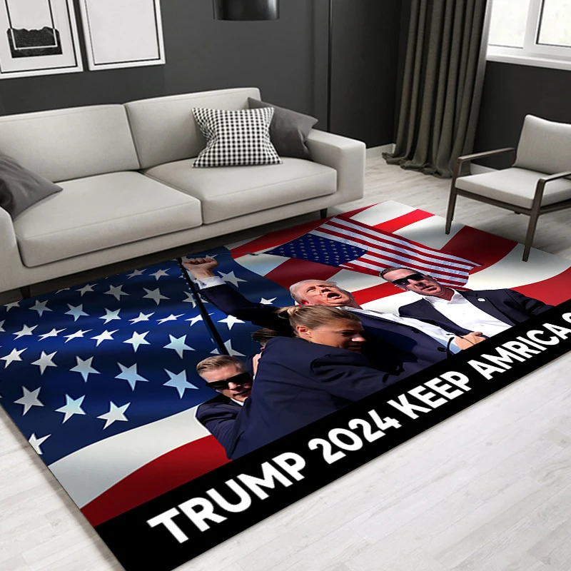 New!! Shot 2024 Keep American Great! Fighting! Living Room Carpet  Modern Home decoration