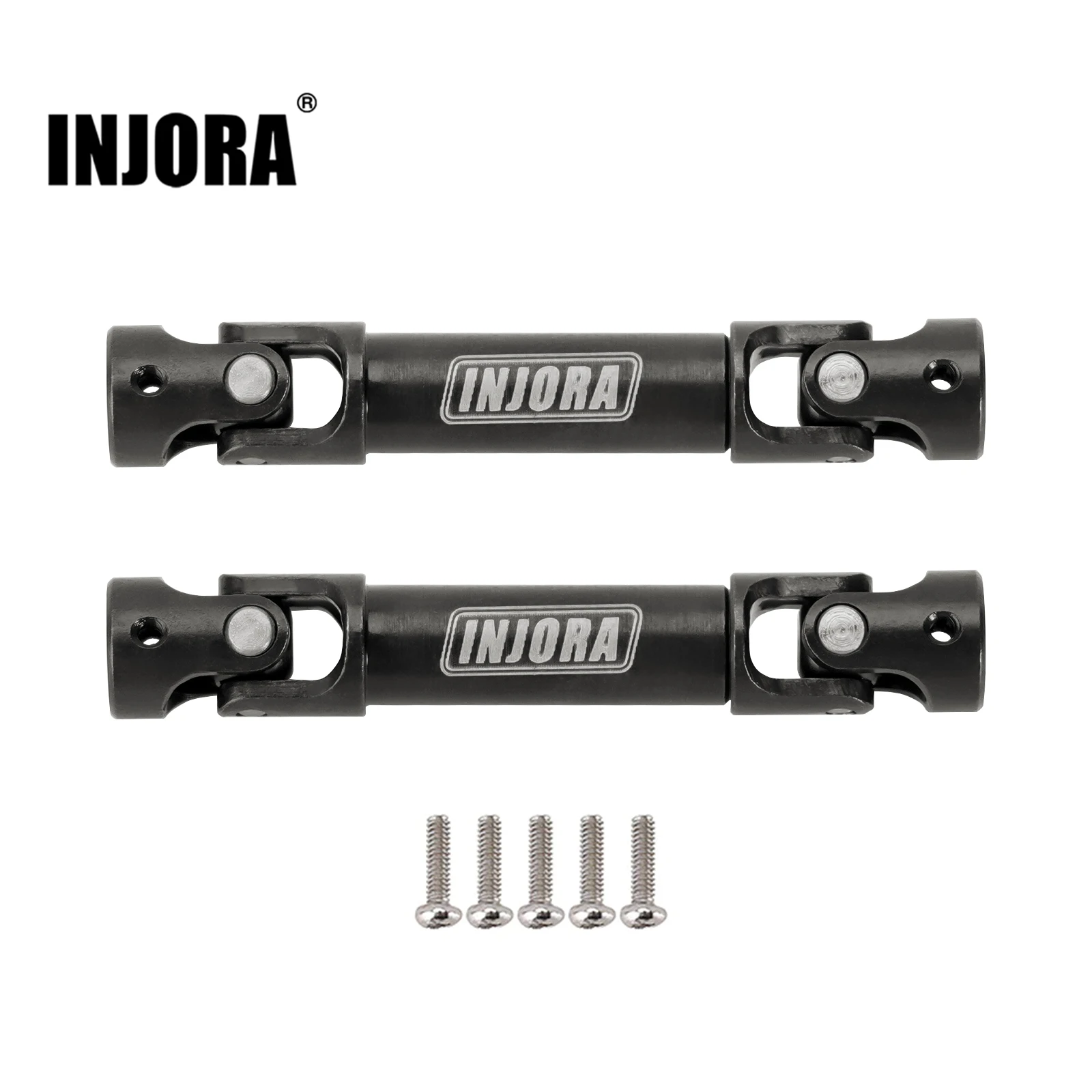 INJORA Hardened Steel Drive Shafts with D-shaped Holes for 1/24 RC Crawler FMS FCX24