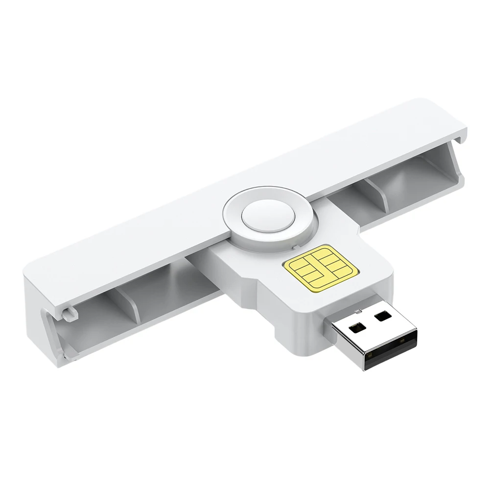 Portable Smart Card Reader USB2.0 Type-C USB Common Access CAC ATM Card Visa Reader for SIM Chip ID Card