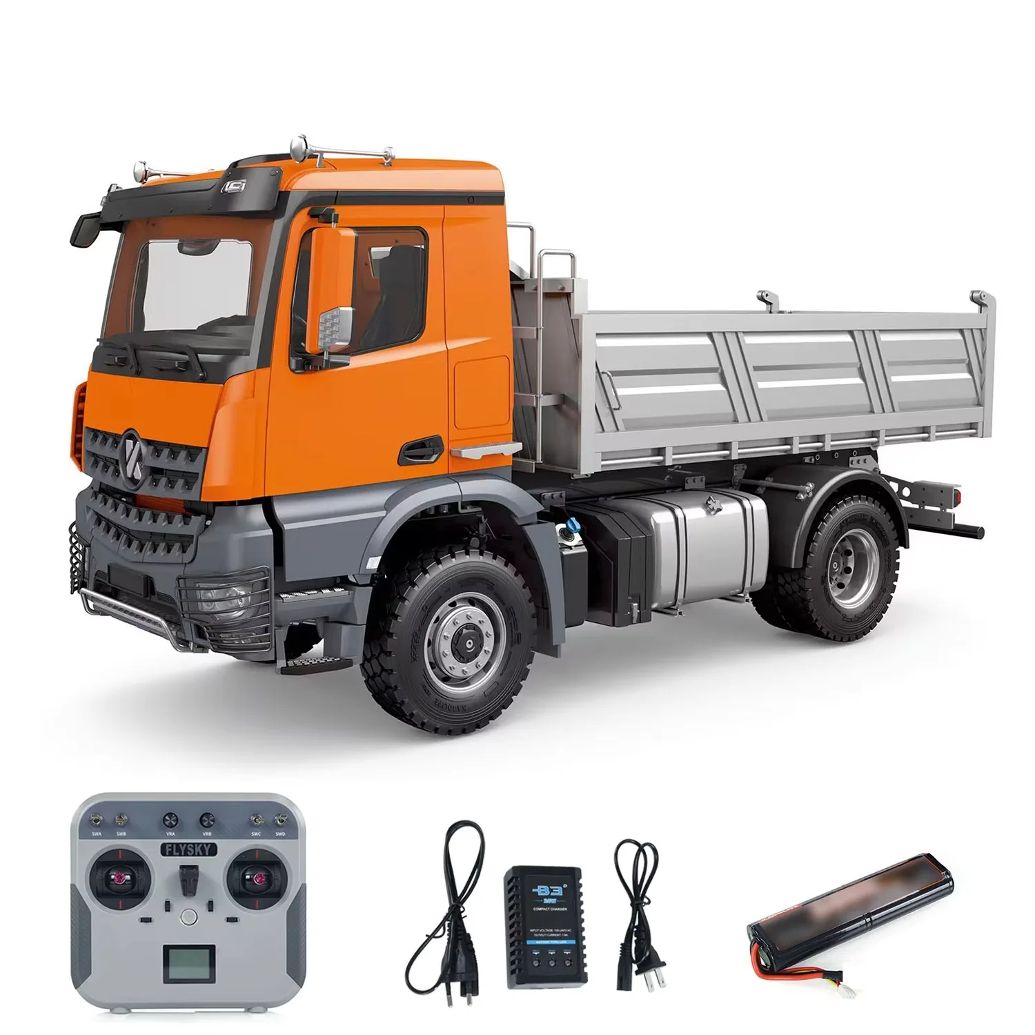 KABOLITE 1/14 Scale RC Dump Truck 5701 4x4 Remote Control Dumper Car RC Tipper Sound Light Light Sound 2-speed Toys Model