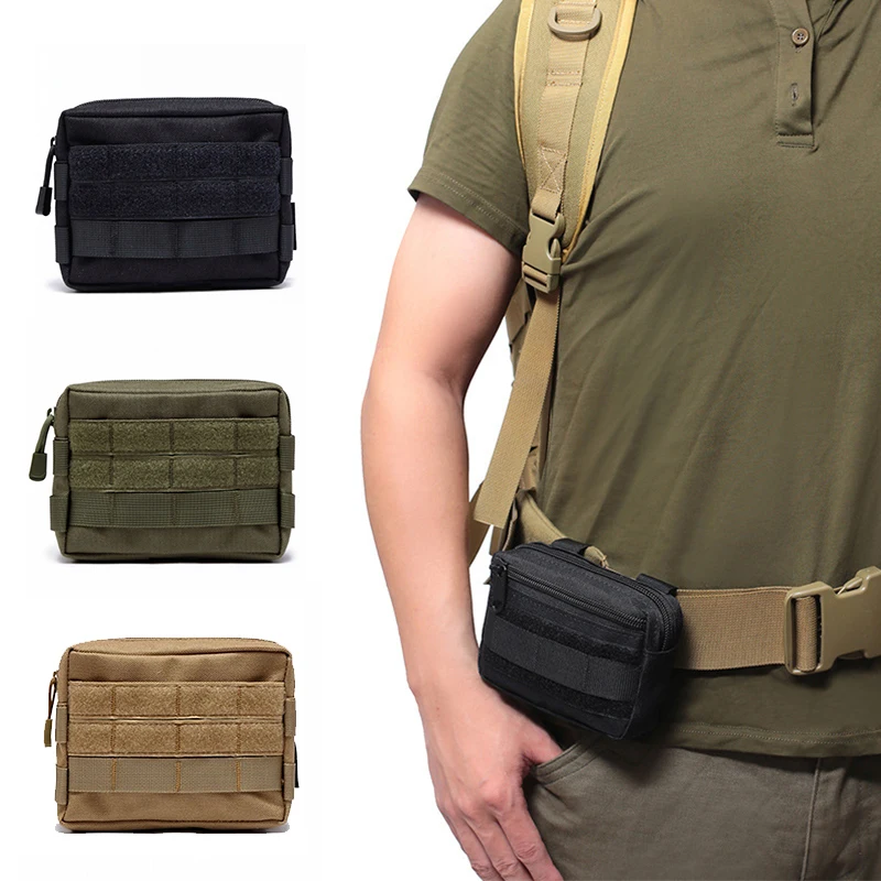 Tactical Molle Pouch Belt Waist Bag Outdoor Sport Waterproof Phone Bag Cycling EDC Tool Pocket Hunting Fanny Pack
