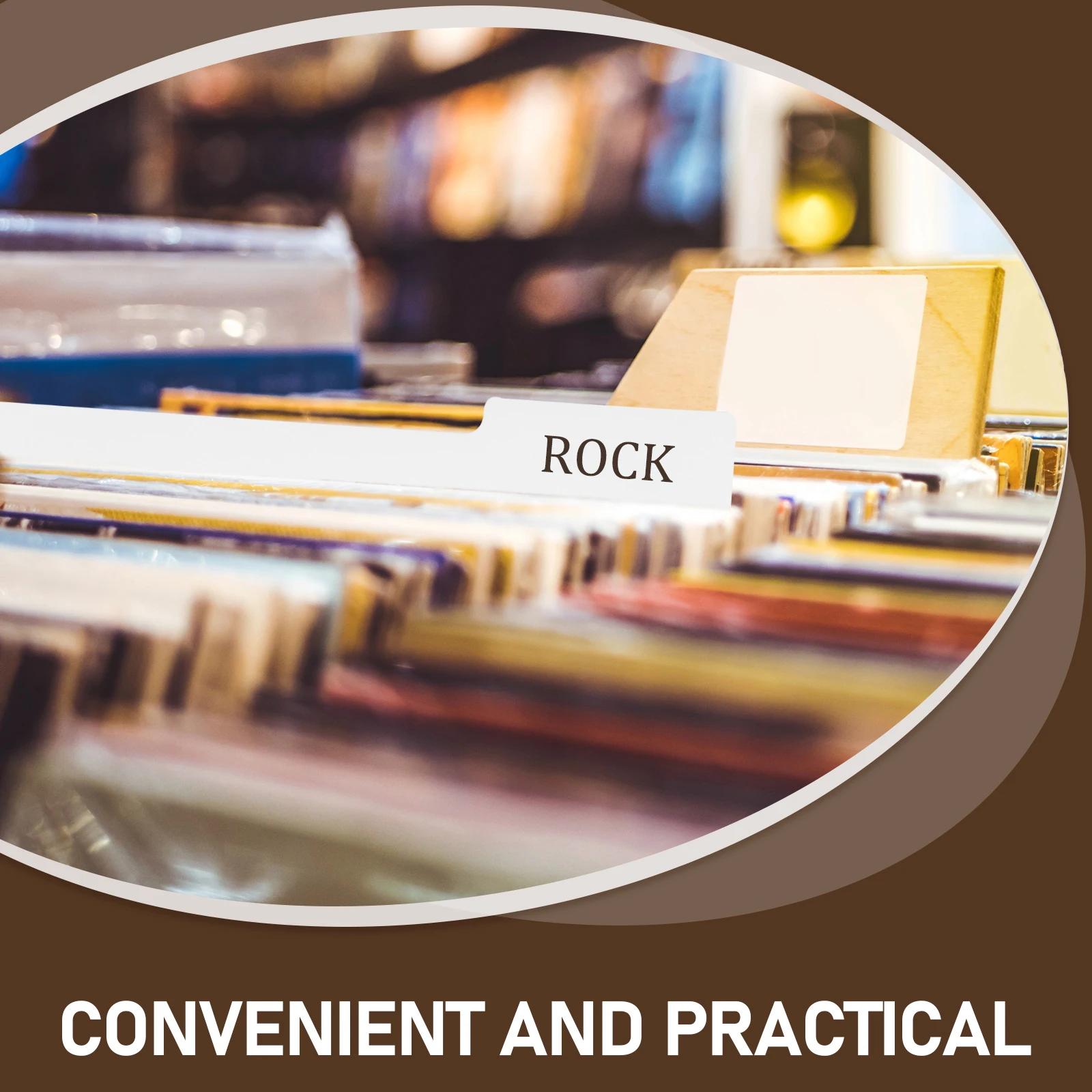 

Vinyl Record Dividers Fine Workmanship Reliable Material Save Time Effort Record Collection Disc Divider Card Card Dividers