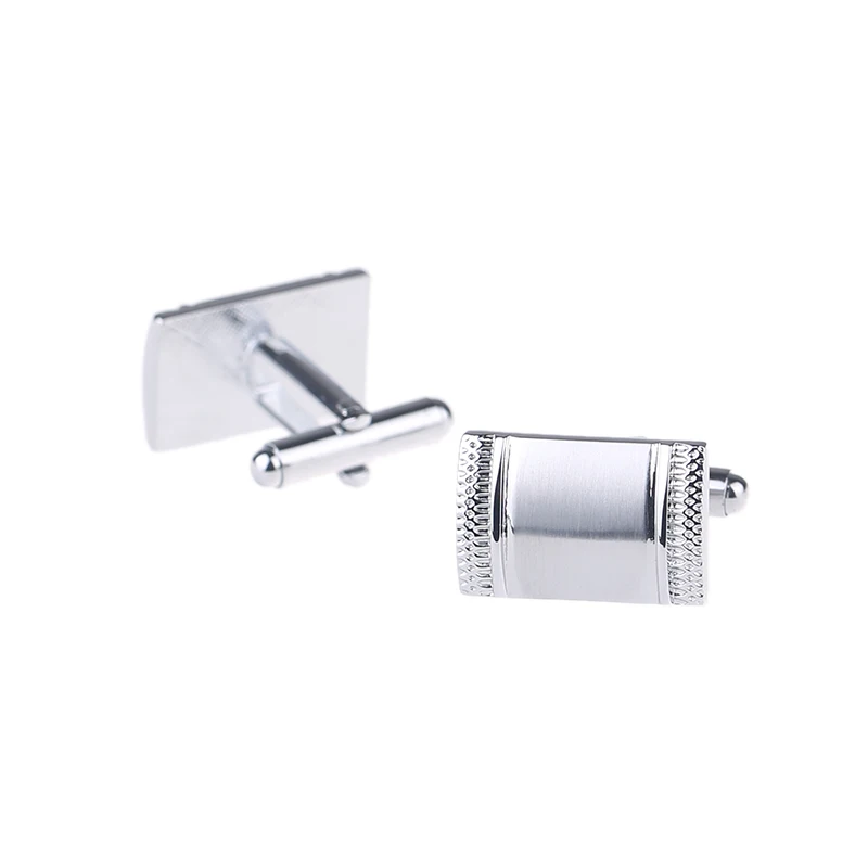 أزرار أكمام عصرية جديدة للرجال مجموعة مشابك ربطة عنق فضية بسيطة أزرار قميص زفاف العريس مجوهرات اكسسوارات هدايا #3