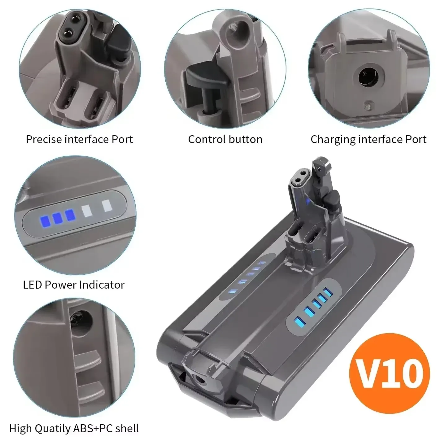 🔋 Batteria ricaricabile per aspirapolvere per Dyson V6 V7 V8 V10 V11 Serie SV07 SV09 SV10 SV12 Absolute Fluffy Animal Pro Batteria