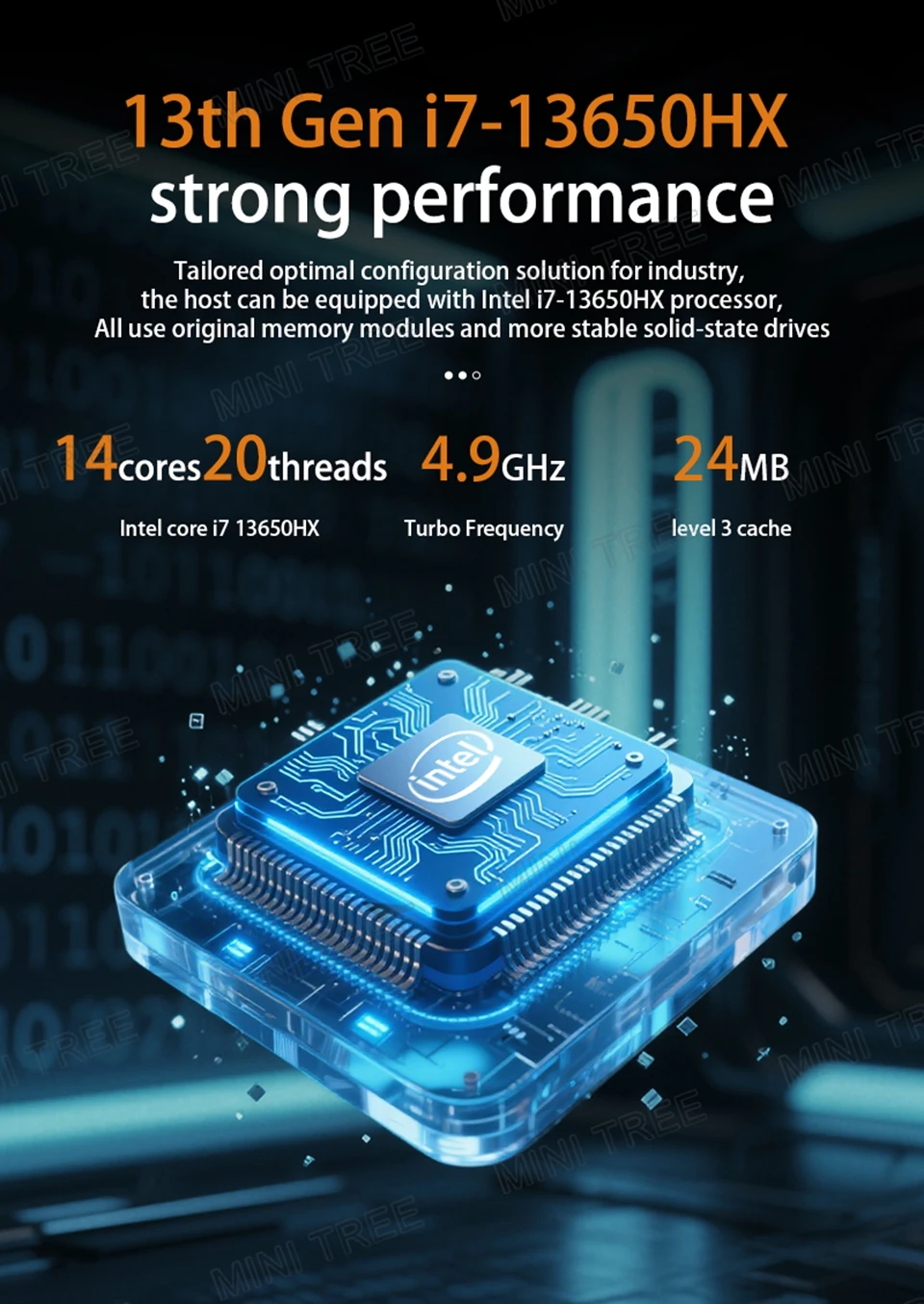 6xCOM منفذ جزءا لا يتجزأ من الكمبيوتر الصناعي Intel Core i5-14450HX i7-13650HX 4xHD 4x2.5G Lan Mini PC للتحكم الآلي/اللافتات الرقمية #3