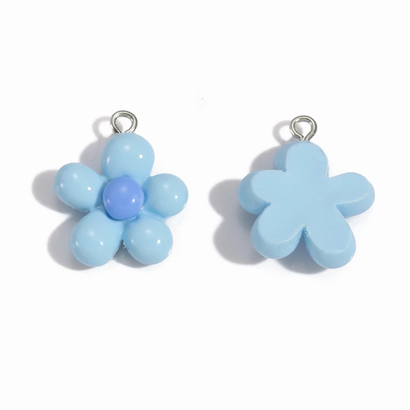 10 قطعة 8 ألوان الراتنج زهرة السحر ل القرط المفاتيح قلادة Diy kawaii طفل اليدوية صنع المجوهرات 22*20 مللي متر W509 #3