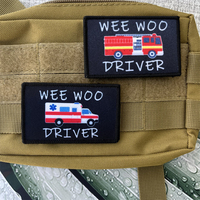 Wee Woo Driver Patch - Ambulance EMT or Fire Engine Driver Morale Badge Patches Tactical Army Backpack Printed Stickers