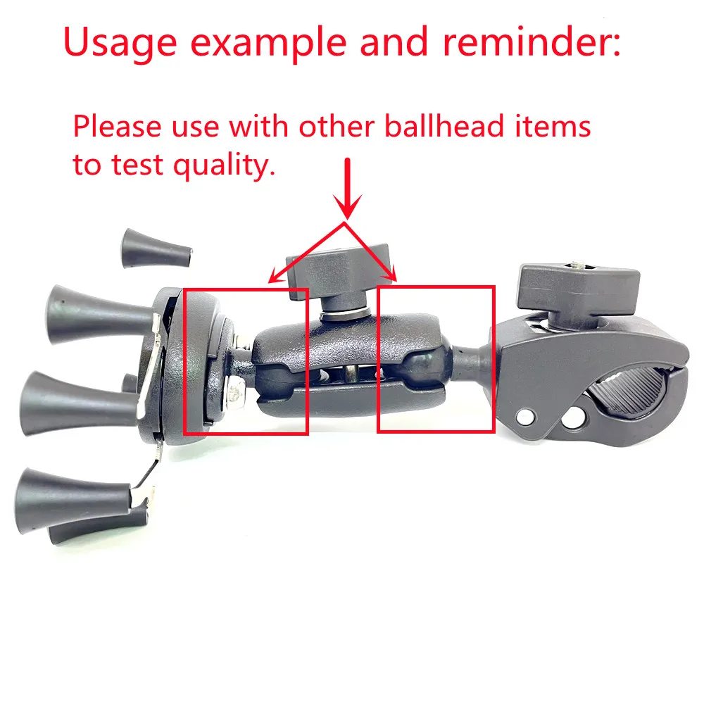 65Mm 95Mm 1 Inci Bola Mount Double Socket Lengan Untuk Gopro Mount Sepeda Motor Dudukan Stang Ekstensi lengan Bola Gunung