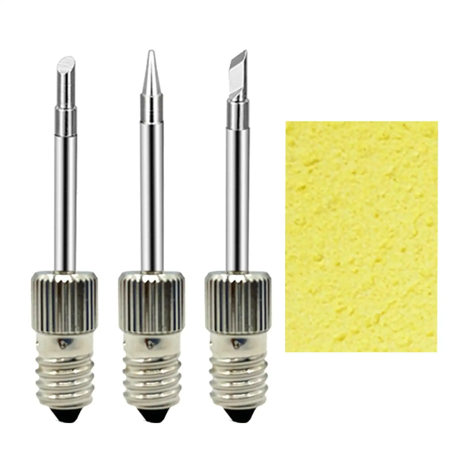 

3x Welding Soldering Tips Threaded Soldering head with Cleaning Sponge for Soldering Tips Tools