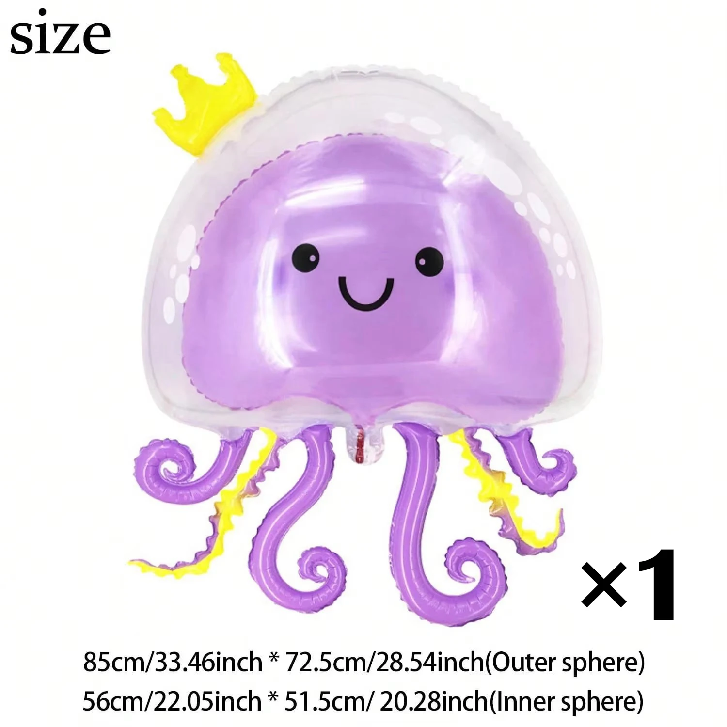 Cartoon Quallen Aluminium Folie Ballon Ozean Meerjungfrau Thema Geburtstag Party Dekoration Geschlecht Offenbaren Baby Dusche Foto Requisiten – Detail 10