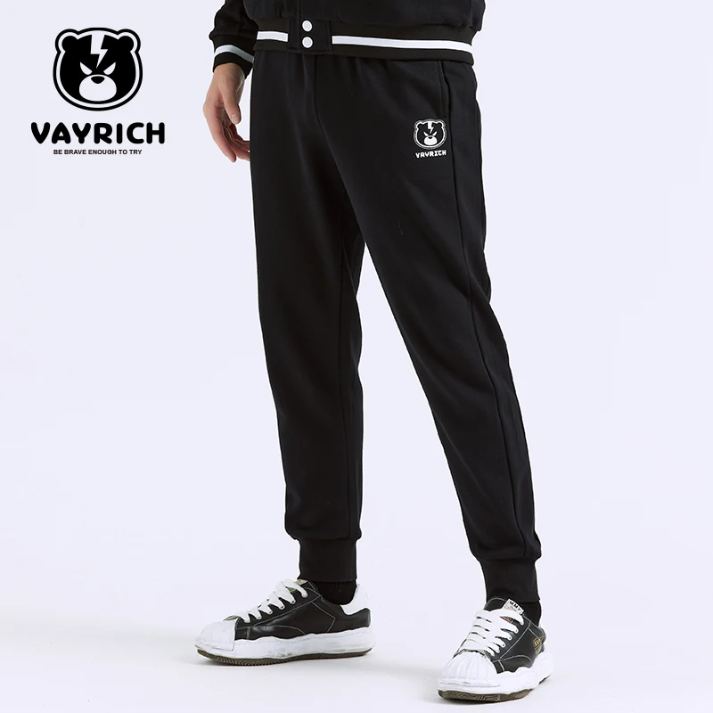 

Vayrich Branded Cotton Joggers Running Sports Streetwear Pants Lightning Bear Sideblocker Drawstring Casual Trousers Sweatpants