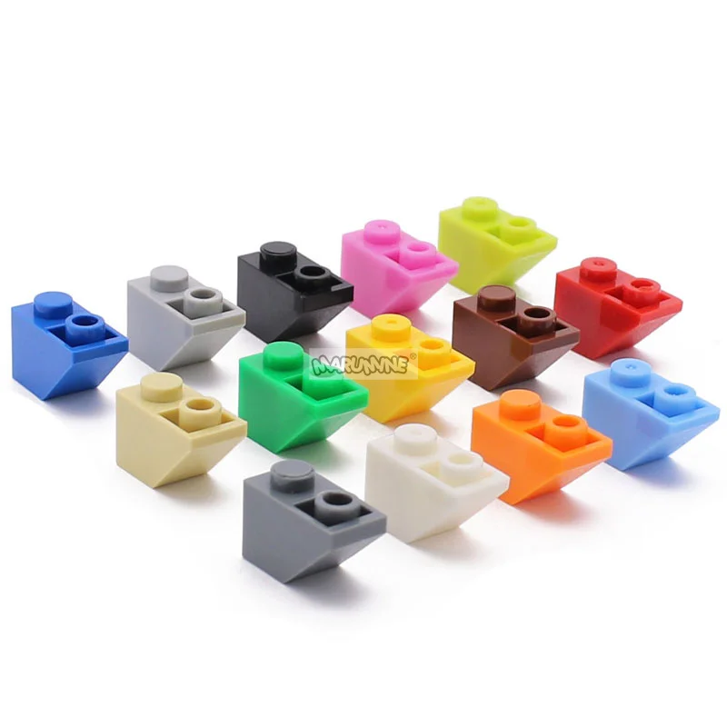 MARUMINE Bricks Toys 200PCS 2x1 Inverted Slope 3665 MOC Building Blocks Bulk Parts Compatible Educational DIY Accessories Parts
