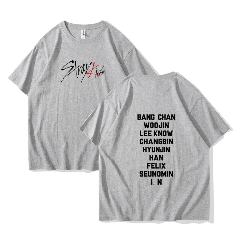 KPOP Stray Kids print fashion all-match summer trend T-shirt couple tops T-shirt men\'s fashion short sleeve t-shirt