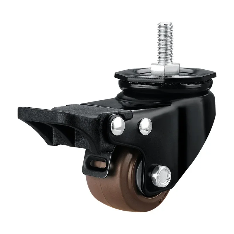 4 Packs/lot 2 inch Heavy Duty Silent Universal Wheel Robot Equipment Mobile Accessories Pulley Rubber Roller Caster