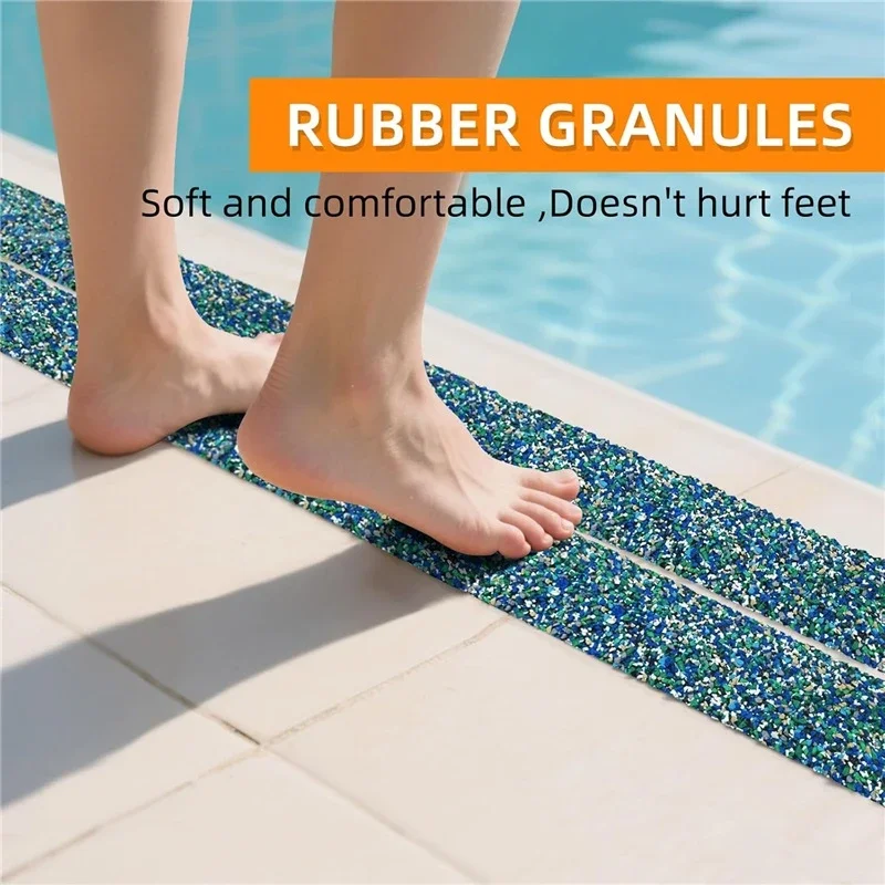 1Roll Heavy Duty Anti-Slip Tape No Residue PE Suitable for Indoor/Outdoor Stairs Pools Bathrooms 2/5/10M for Easy Application