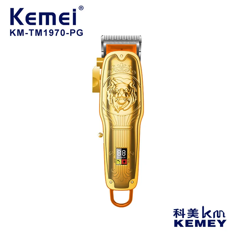 

Kamei Latest Hairs Cutting Machine Kemel LCD Golden Cutter Keimei Haircutting Kimei Shaving Mashine Gold Electric Razor Wireless