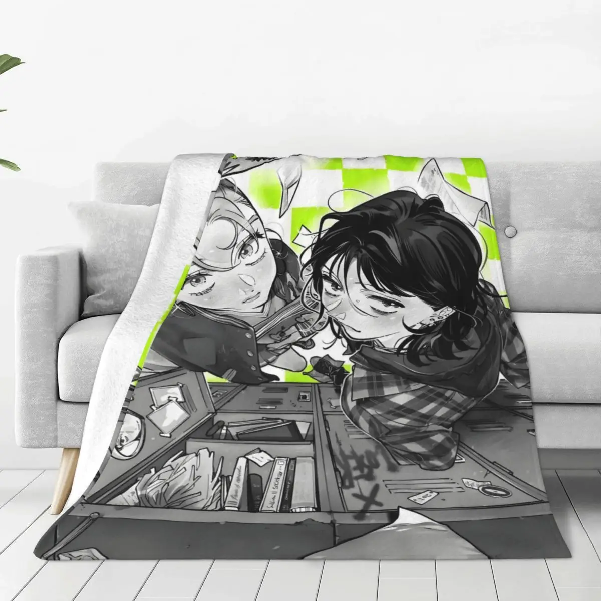 Custom The Guy She Was Interested In Wasn't A Guy At All Skicomfort Blankets Warm Flannel Throw Blanket for Sofa Bedroom Bedding