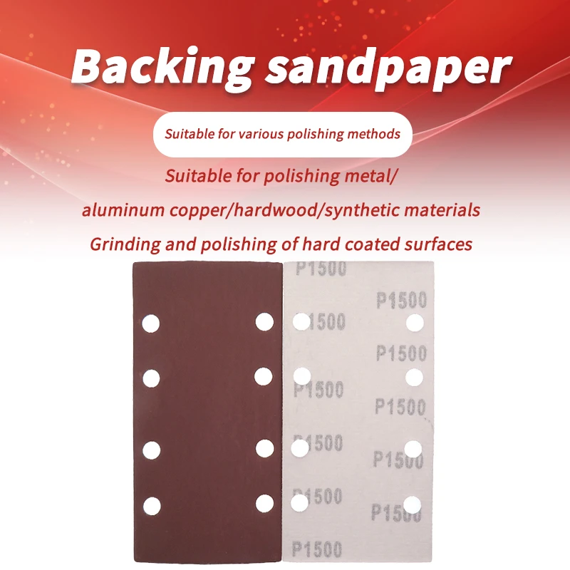 Imagem -04 - Lixa Vermelha para Polimento Plástico Madeira Borracha Pedra Furos Sortidos 40 60 80 100 120 150 180 240 Grão 93x185 mm 48 Peças