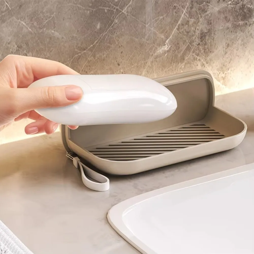 

Portable Travel Soap Dish With Transparent Sealing Cover Pink Soap Box Storage Container Bathroom Soap Rack Outdoor Tourism