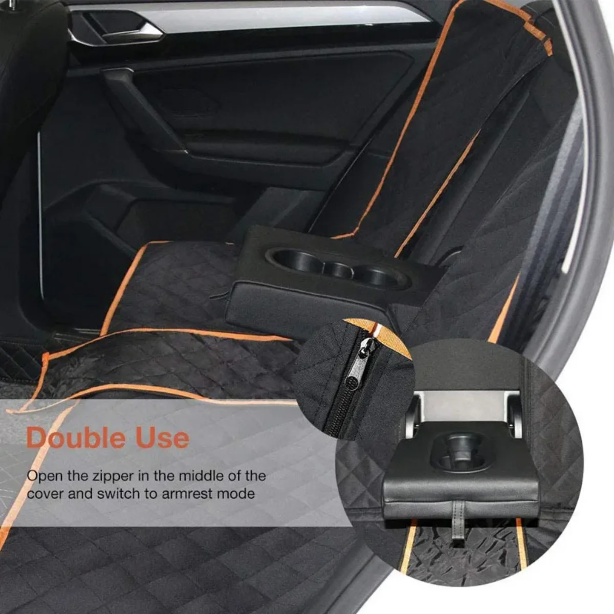 Auto Hund Sitz Abdeckung Für Rücksitz Wasserdicht Auto Hinten Pet Sitz Schutz Matte Rutschfeste Universal Sicherheit Träger Für Ausflug Hunde – Detail 11