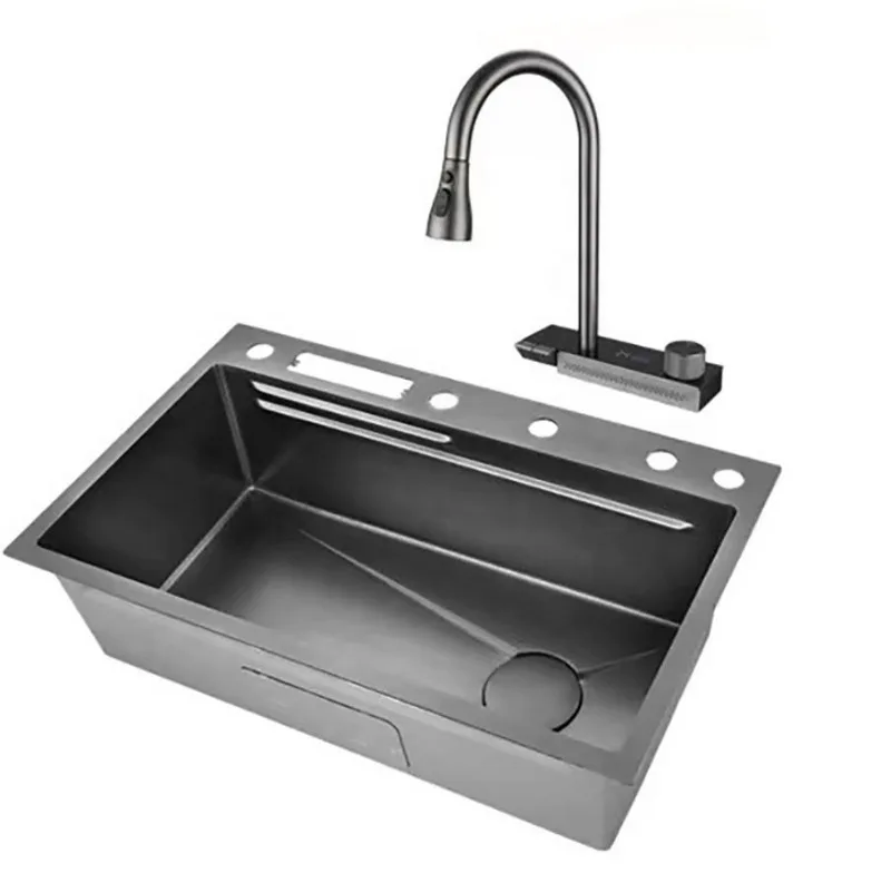 Smart single bowl digital kitchen sink