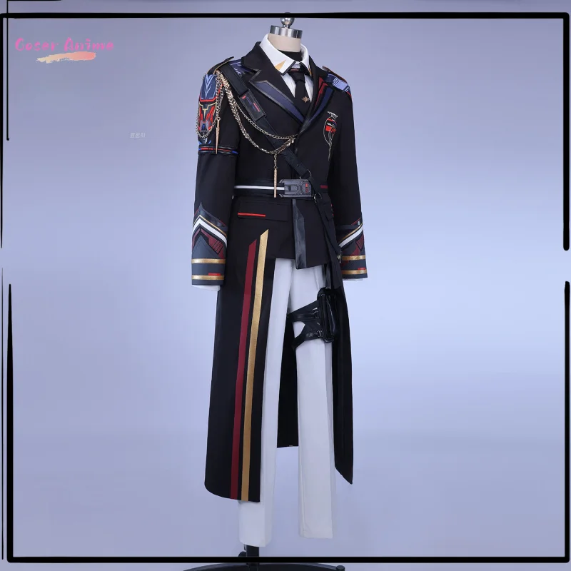 사랑과 Deepspace Caleb 코스프레 의상 Farspace 대령 유니폼 트렌치 할로윈 파티 여성용 남성용 카니발 Cos 소품