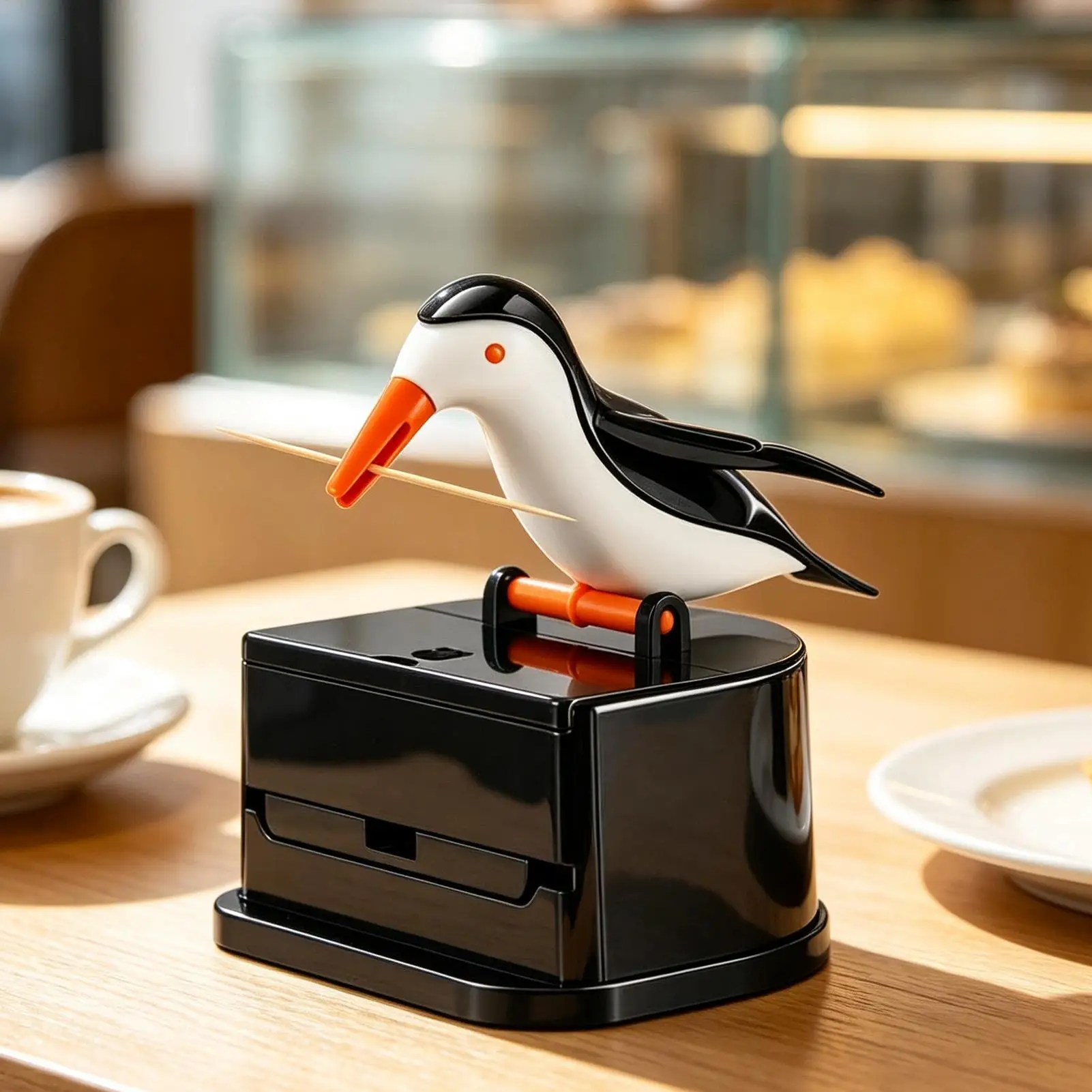 Creative Hummingbird Toothpick Dispenser Gag Toothpick Holder Cleaning Teeth Automatic Bird Toothpick Storage Box Home Decor