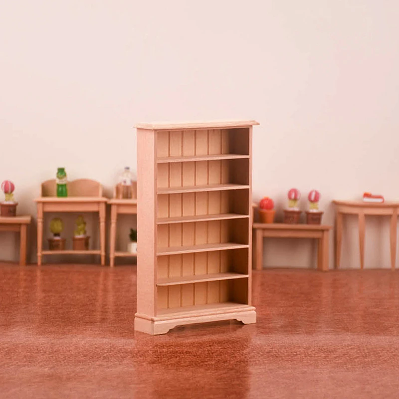 

1:12 Dollhouse Miniature Bookshelf Bookcase Storage Cabinet Locker Ornament Furniture Model Decor Toy