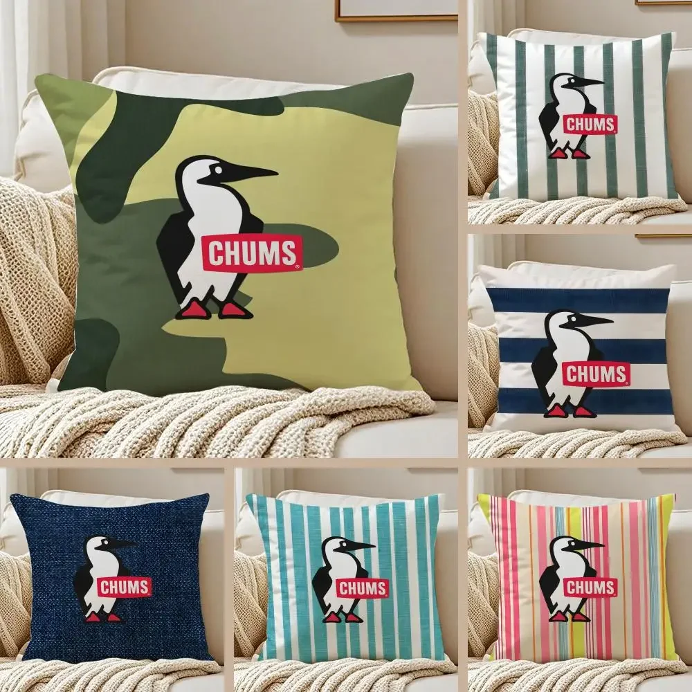 Fashion C-Chums-S Custom Cushion Cover Silky Short Plush Double-Sided Printed Pillow Case for Sofa All Seasons Home Decor Gift
