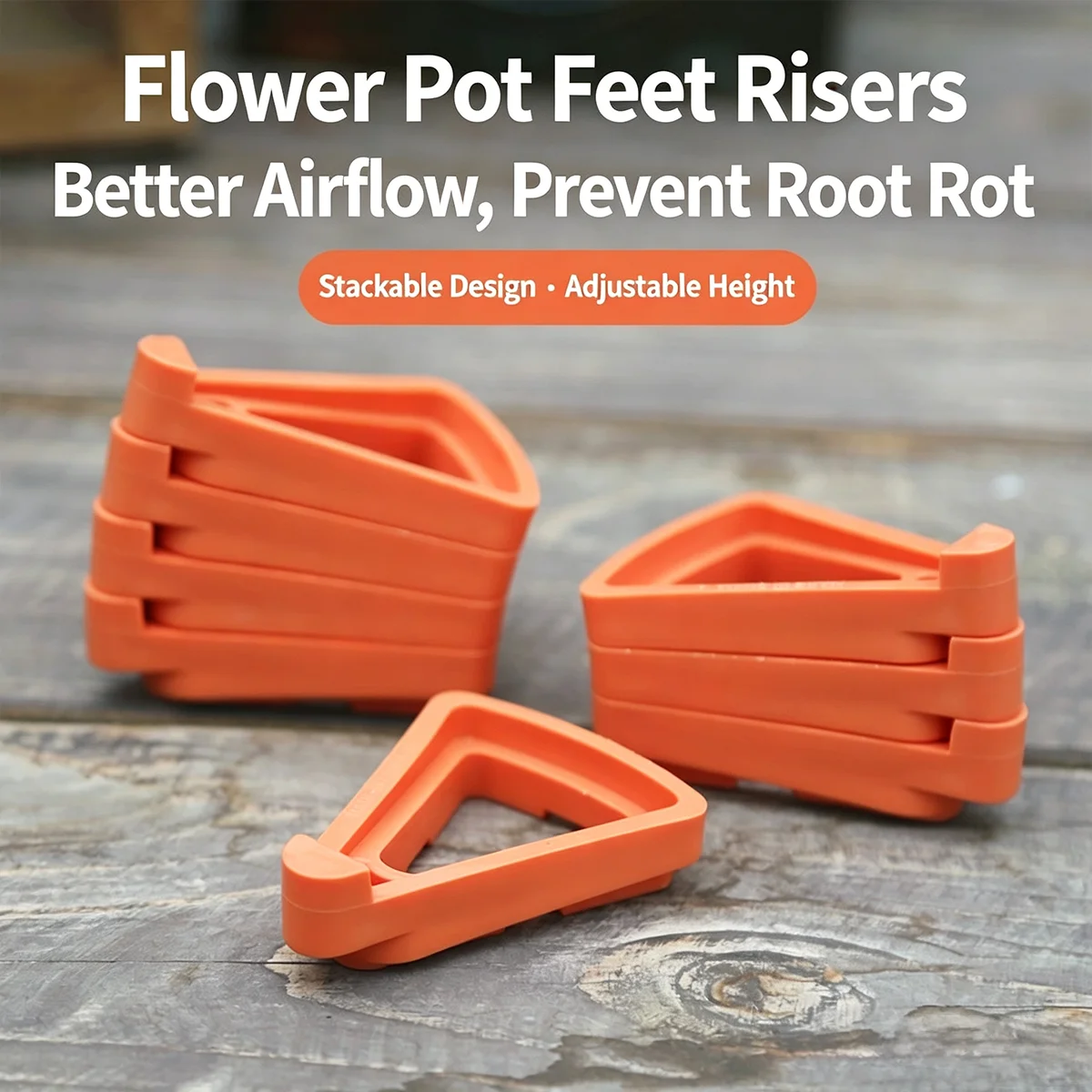 25pcs Gardening pot feet, modular base, pot pads, riser pads, good ventilation and drainage, prevents root rot, for garden pots
