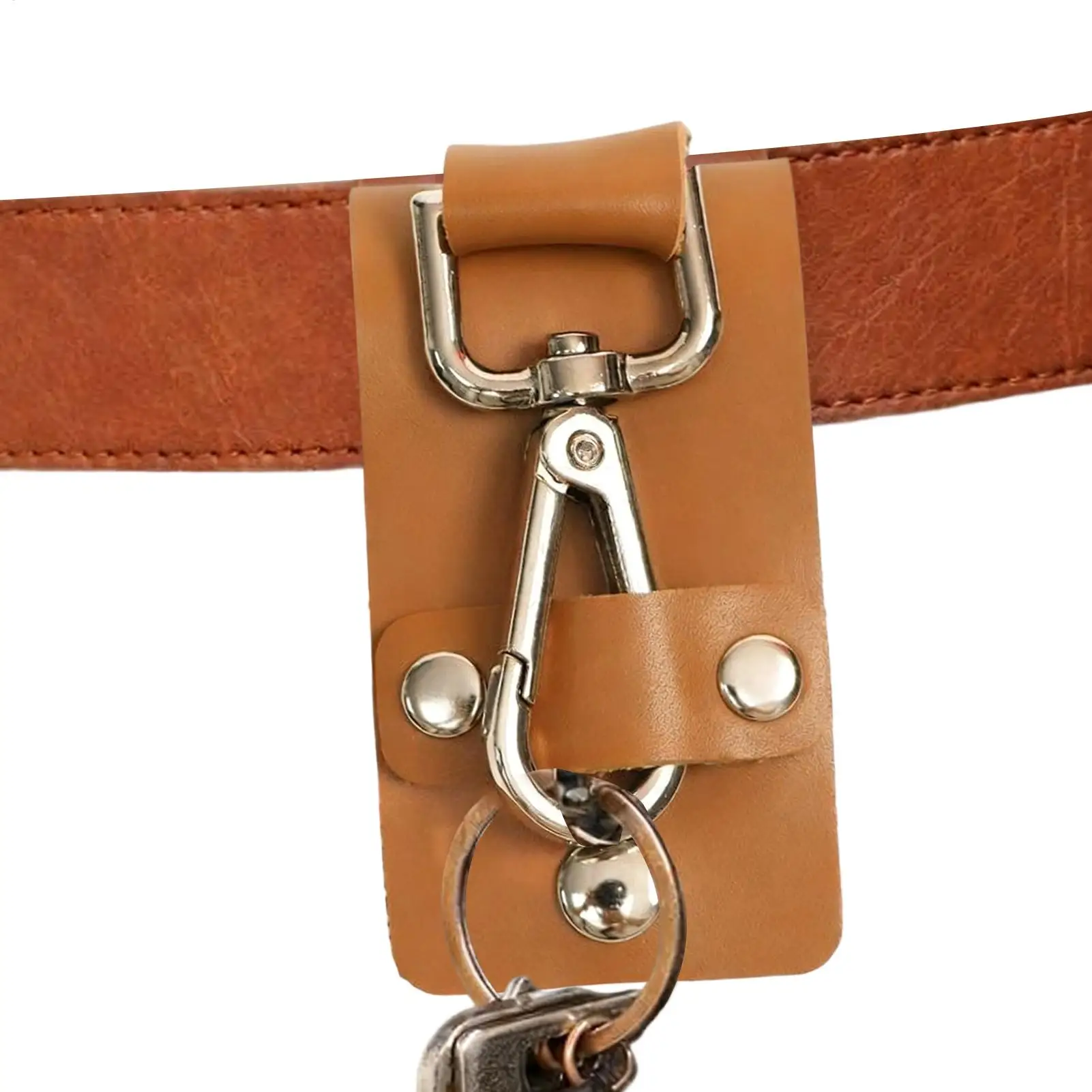 

Belt Clip For Keys Elegant PU Leather Keyring Men Keychain For Men Women Nurse Duty Purse Outdoor Work Law Enforcement Security