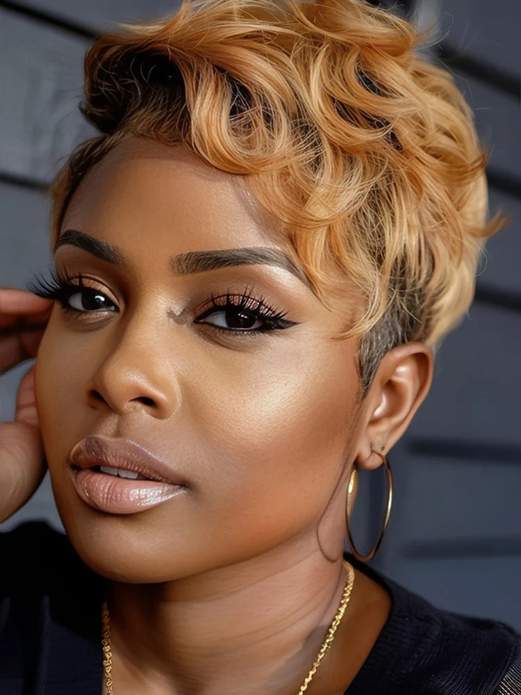 Lekker شقراء قصيرة عابث قطع بوب 13x1 الدانتيل الجبهة 100% خصلات الشعر المستعار الإنسان للنساء البرازيلي شعر ريمي غلويليس التخليص الباروكات