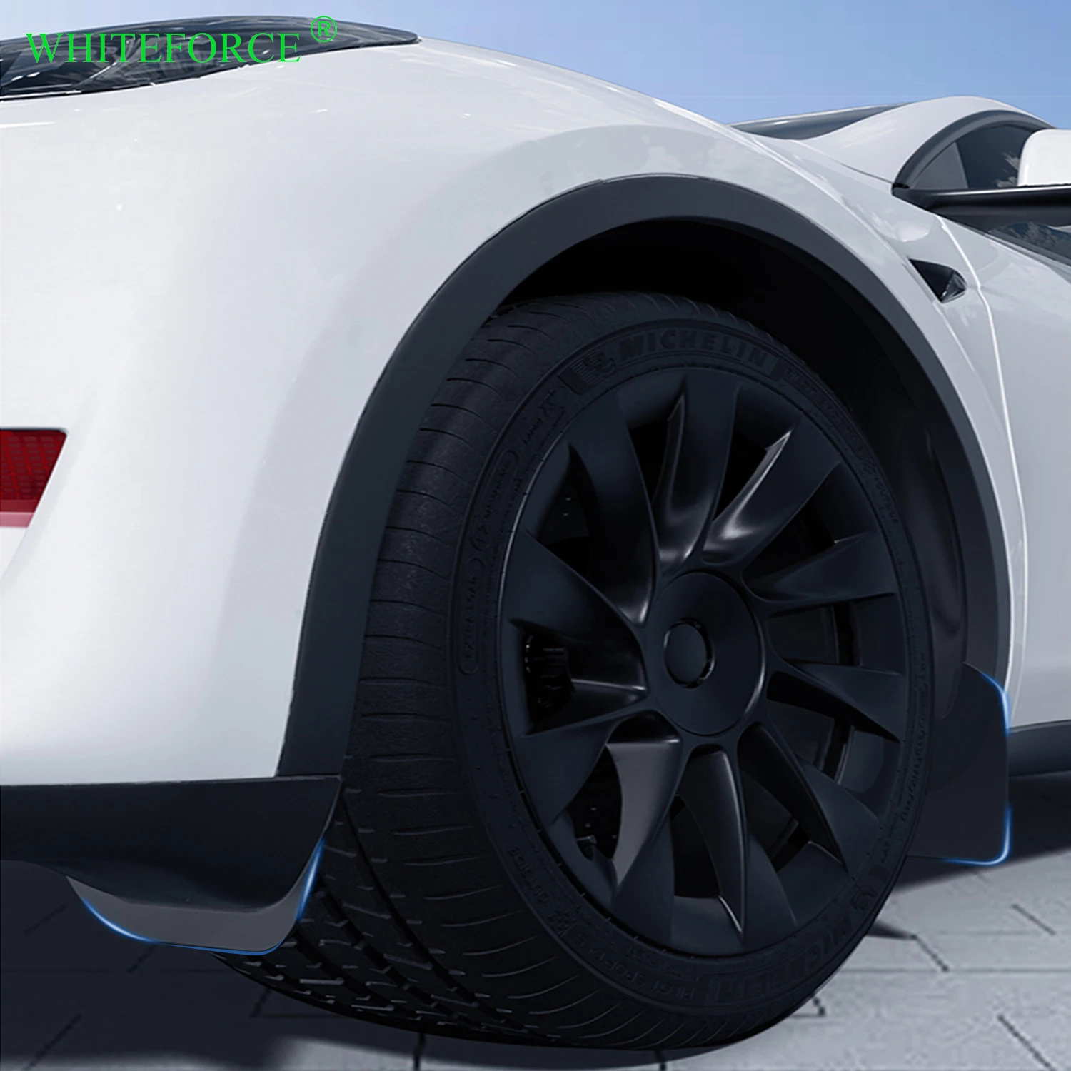 For Tesla Model Y 2020-2023 Front Rear Tire Fender Wheel Mud Flaps Splash Guards Mud Fenders Kit Non-destructive Installation