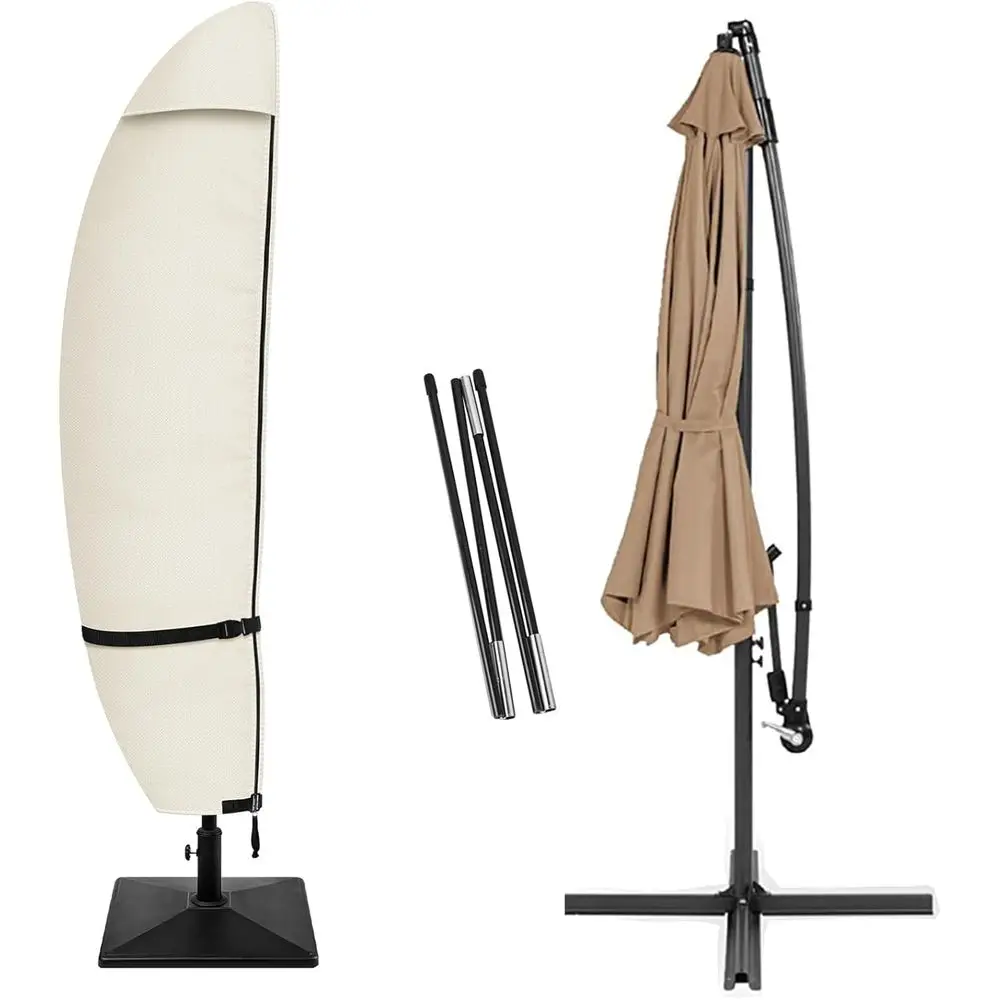 

Outdoor Waterproof Garden Banana Parasol Cover for 7.5-11.5 ft Umbrellas, Beige