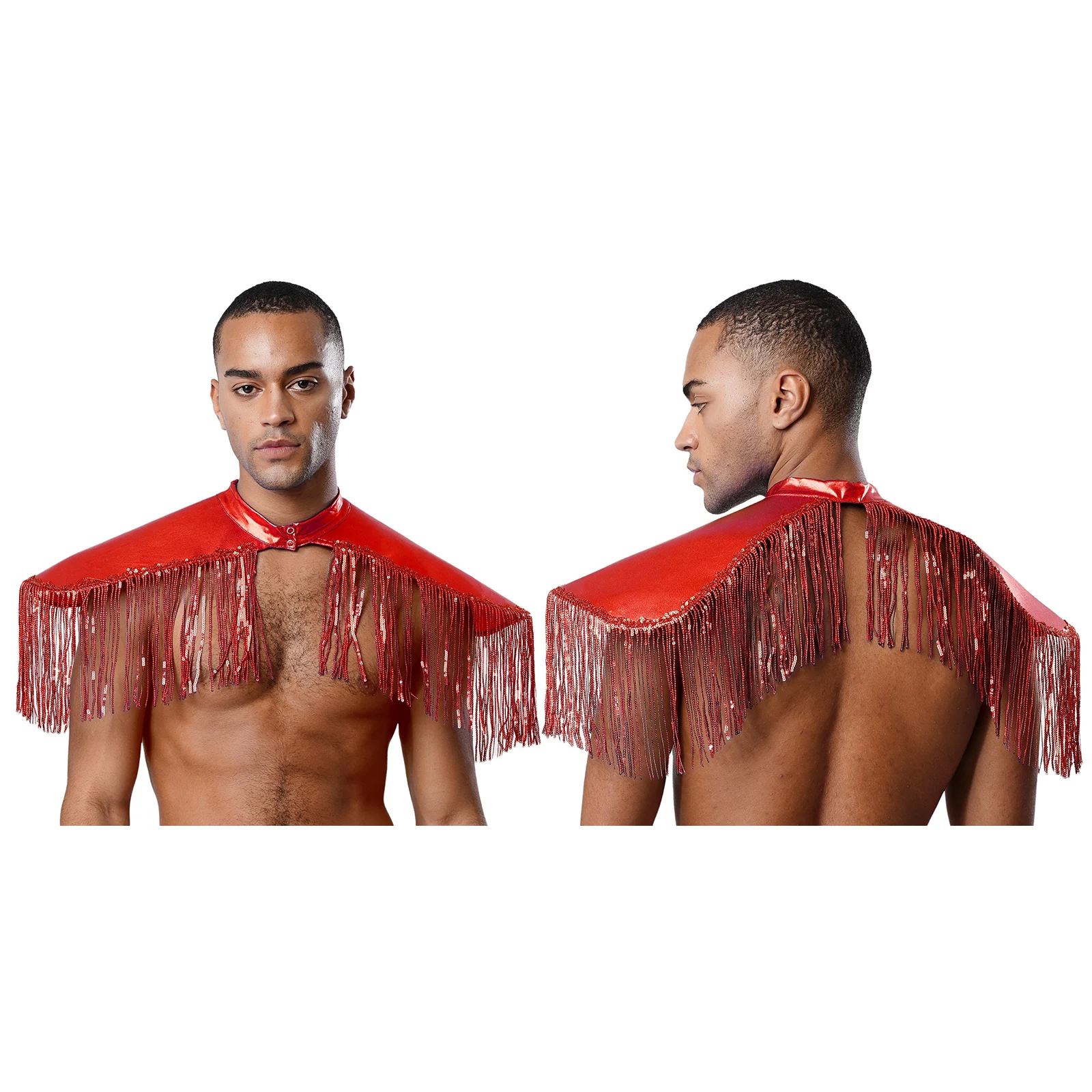 

Unisex Party Cosplay Shrugs Fringe Tassels Shoulder Armor Cover Shrugs Halloween Carnival Cosplay Performance Accessories