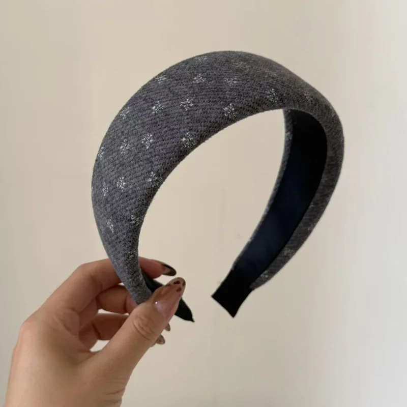 عصابة رأس كلاسيكية محبوكة على شكل زهور للنساء، إكسسوارات شعر أنيقة، دبوس شعر متعدد الاستخدامات للاستخدام اليومي #6